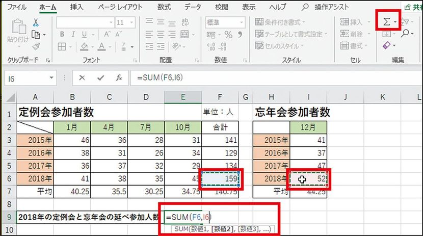 簡単Excel】エクセル関数の使い方 足し算(数値の合計)や平均値を出す方法|SUM関数 | 特選街web