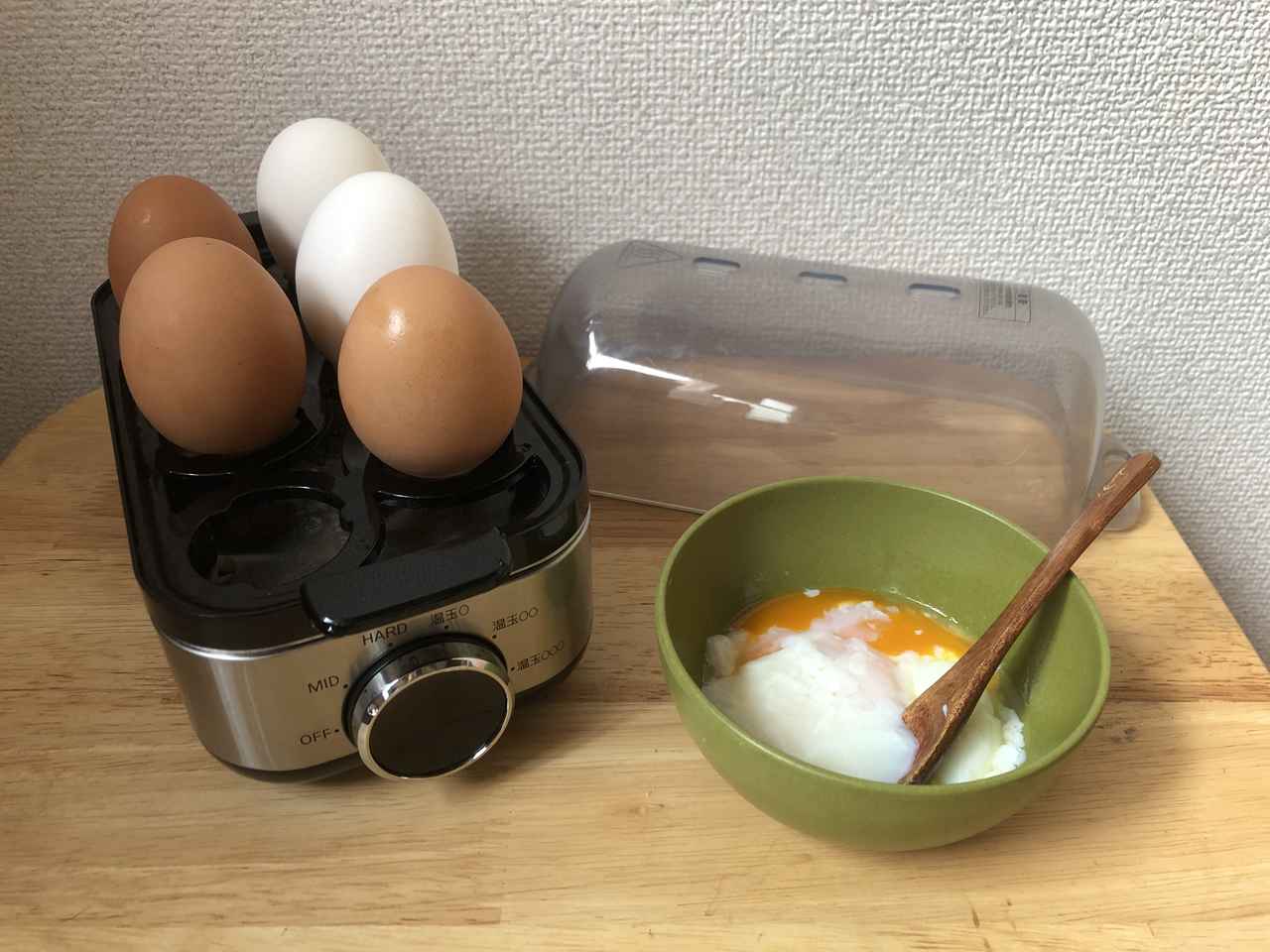ゆで卵メーカー】半熟卵も温泉卵も簡単にできる コイズミのエッグ